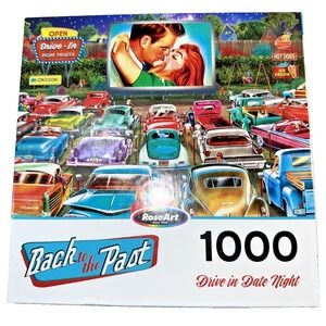 Back to the Past  Drive-In Date Night Puzzle 1000 Piece CrazArt NEW Sealed